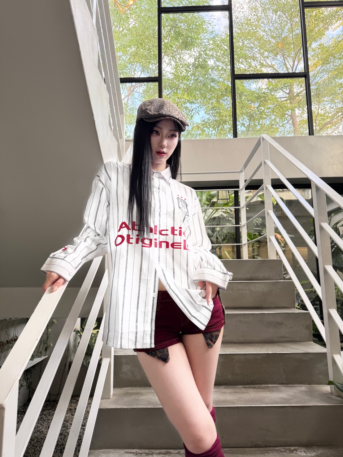  美式立領襯衫