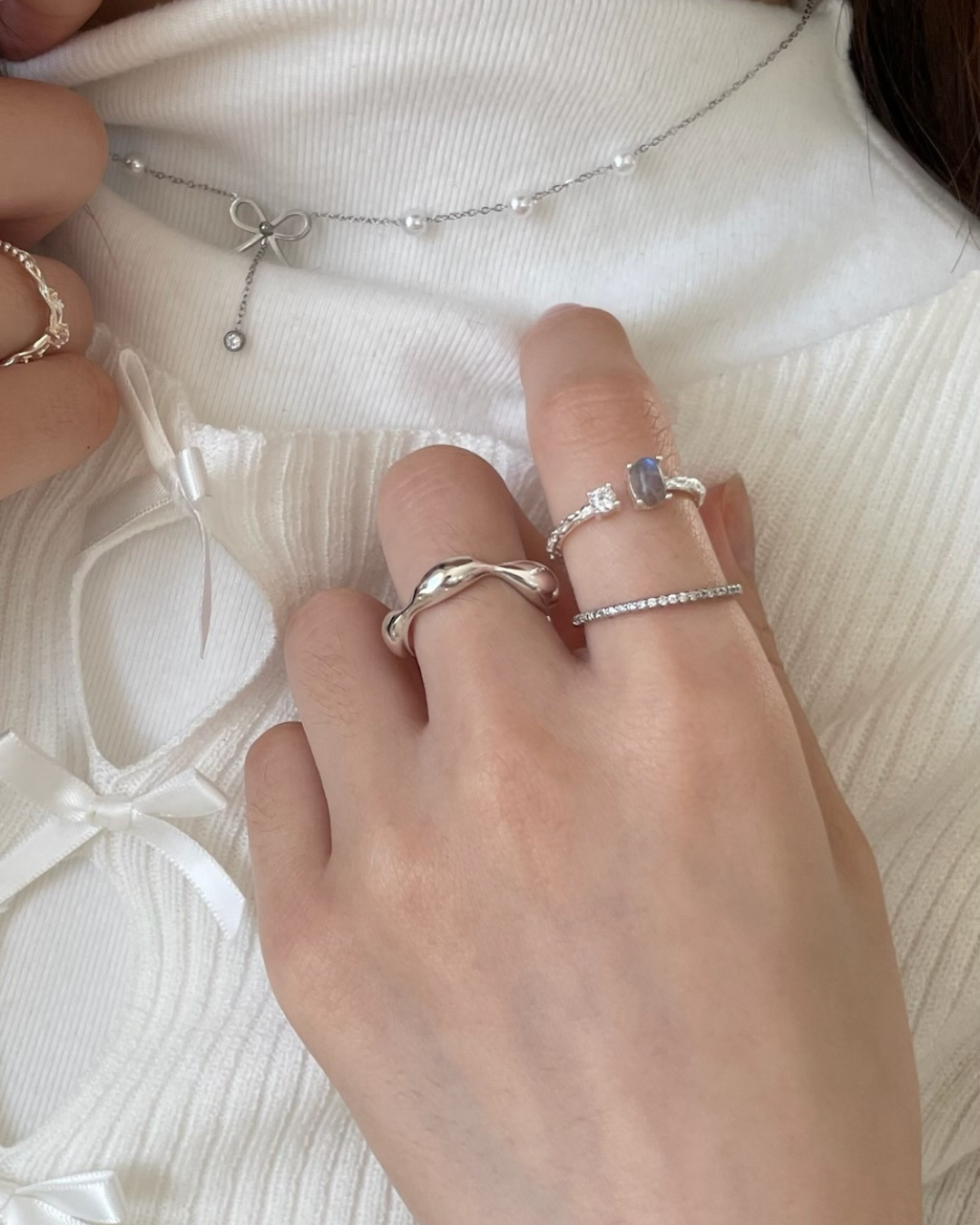  S925銀個性簡約活圍戒