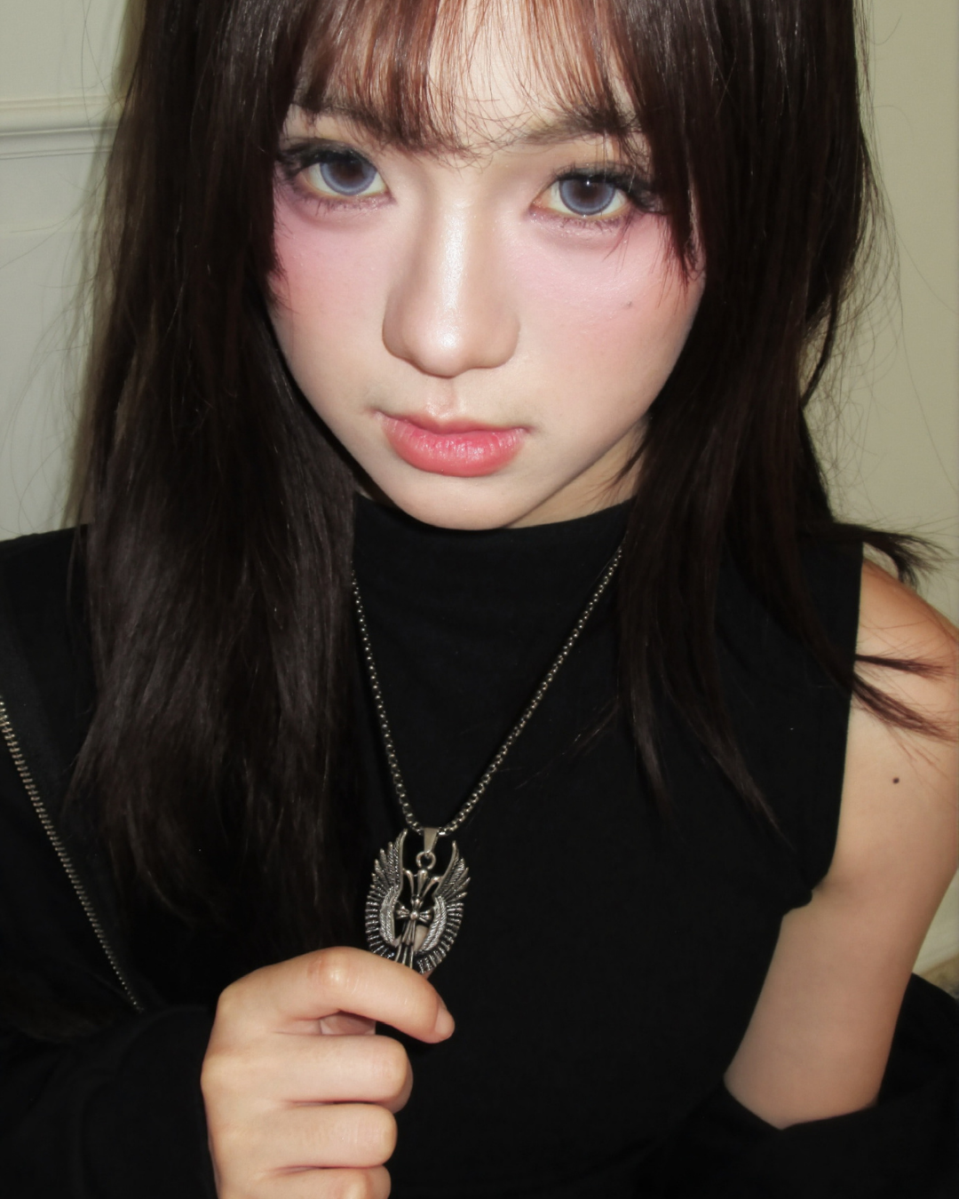 暗黑骸翼十字架鋼墜