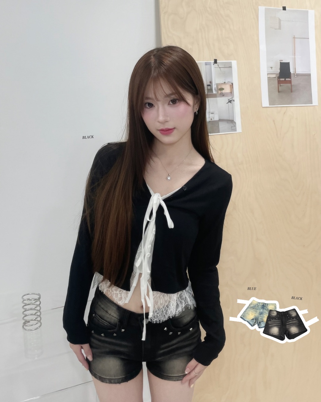 #B0906復古刷色卯釘包臀顯瘦短褲