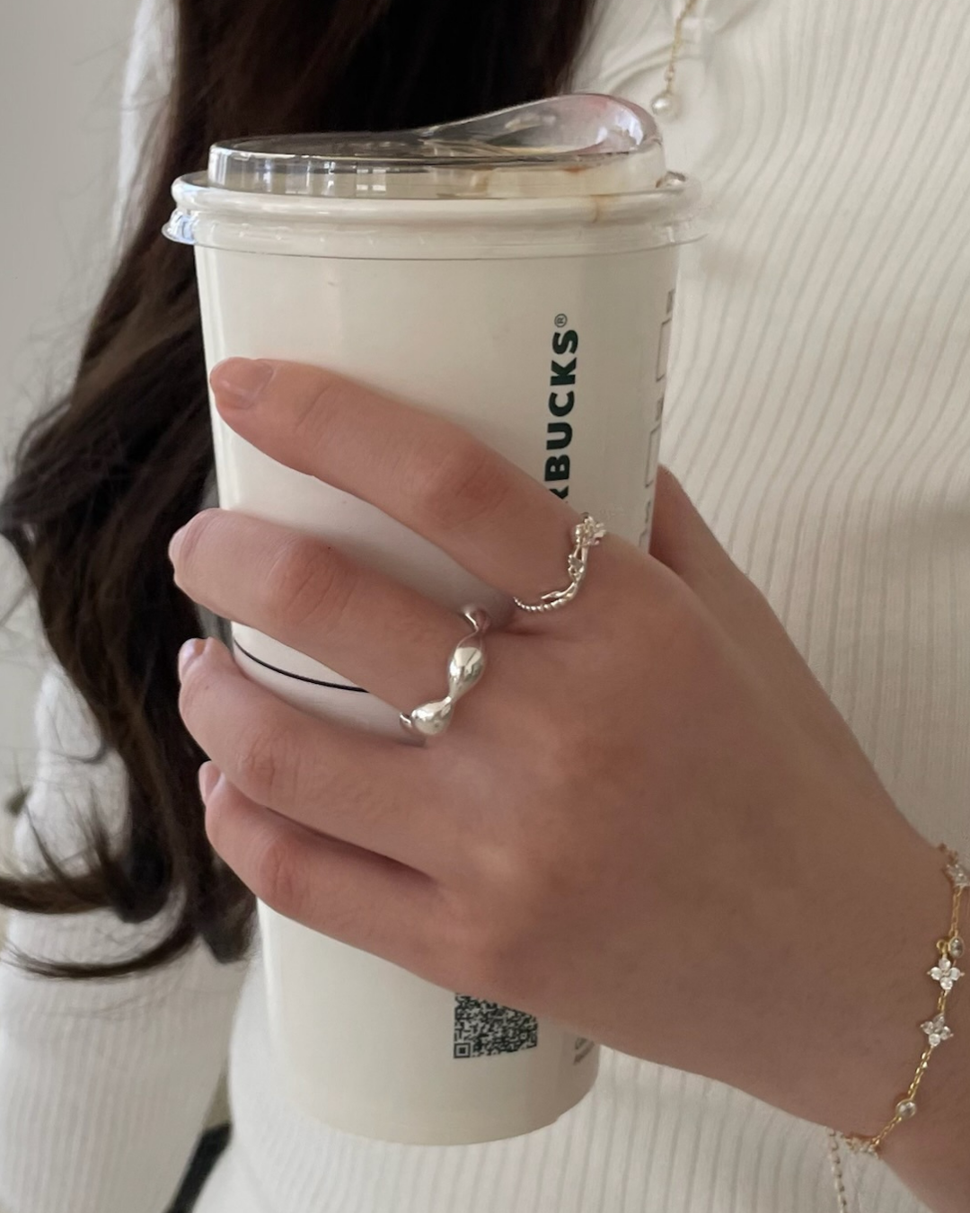  S925銀個性簡約活圍戒