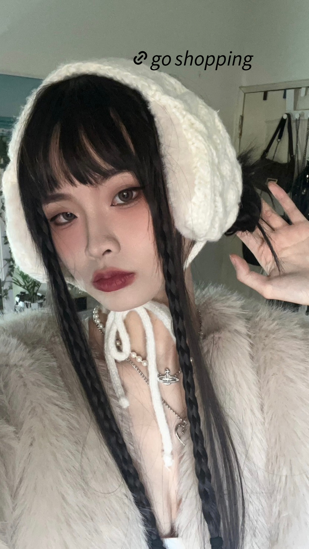 #Z2411現貨!正韓貨🐇Jun ੈ⋆͛🎧✩◌˖⋆ྀི𓈒⋄☁️冬天裝可愛韓國綁帶耳罩✧₊⁺